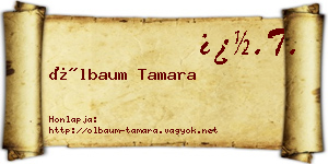 Ölbaum Tamara névjegykártya